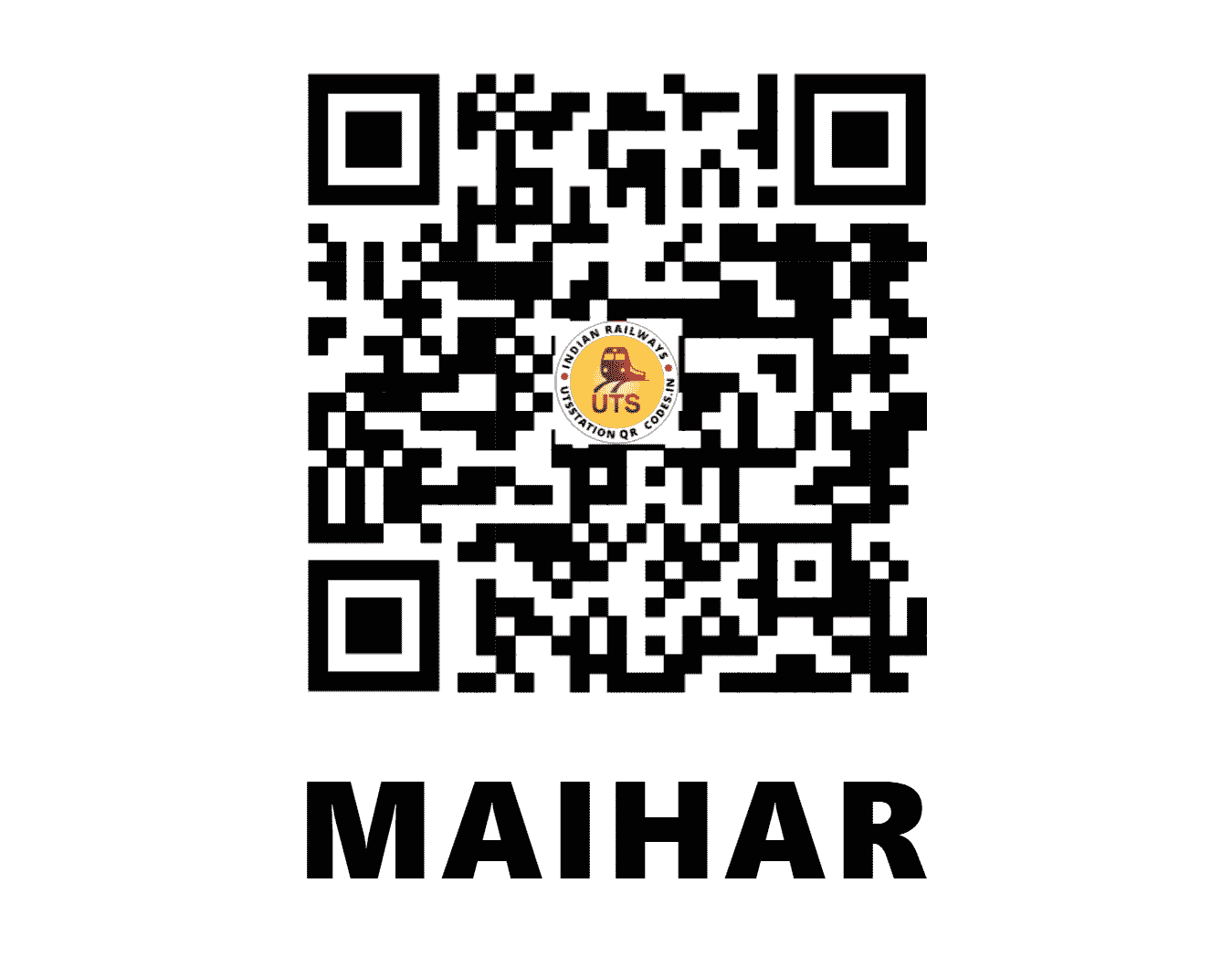UTS QR Code for MAIHAR - MYR (WC - MADHYA PRADESH)